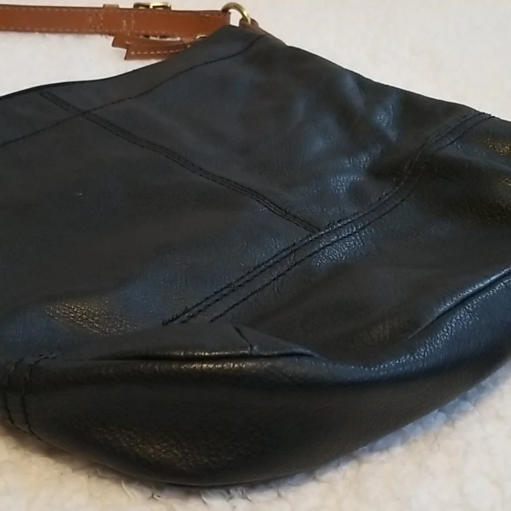 Fossil Hobo Bag Genuine Leather Purse Y2K Handbag